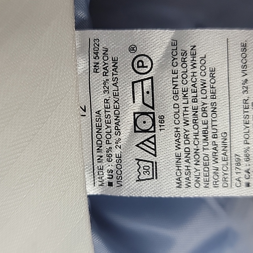 BANANA‎ REPUBLIC Avery Blue White Stretch Cropped Ankle Dress Preppy Pants 12 - Picture 7 of 7